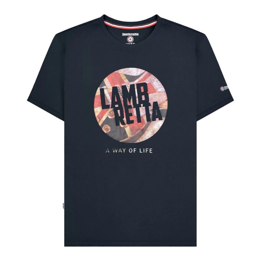 Lambretta Mens Union Jack T-Shirt / Navy